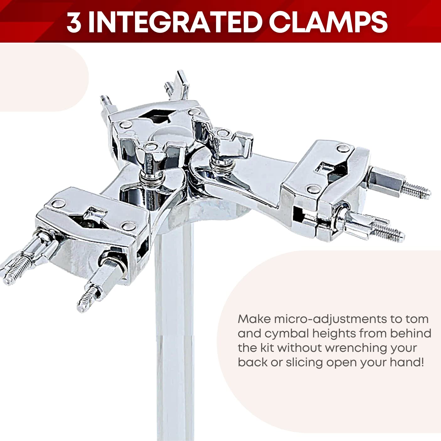 Gibraltar Double-Braced Adjustable 3-Mount Platform Stand, Percussion Accessories and Hardware for Drum Set (9713PM)