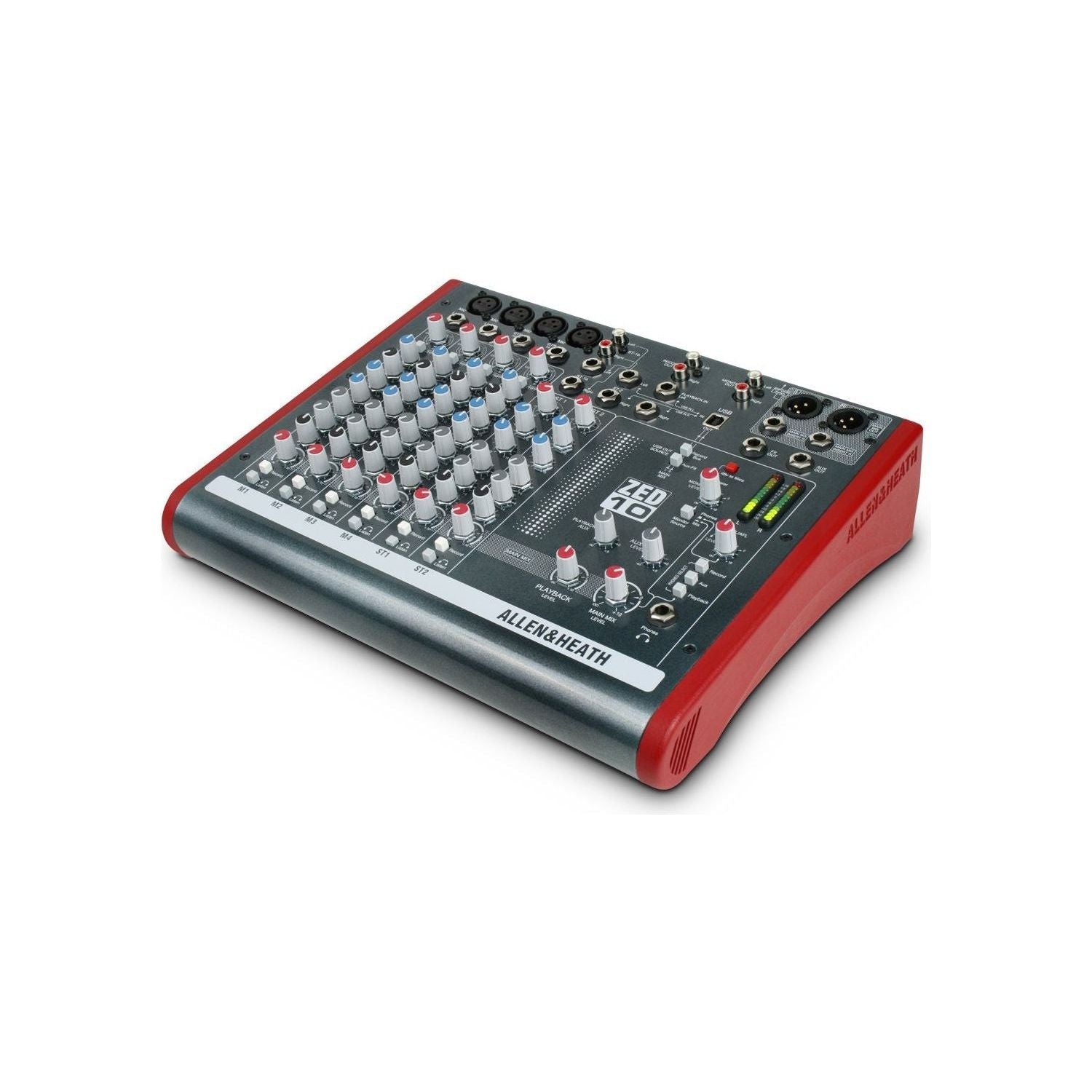 Allen & Heath ZED-10 - Touring Quality Audio Mixer with 2 Mic/Line, 2 Mic/Line/DI, 3 Stereo Line and USB I/O (AH-ZED-10),Black and Red