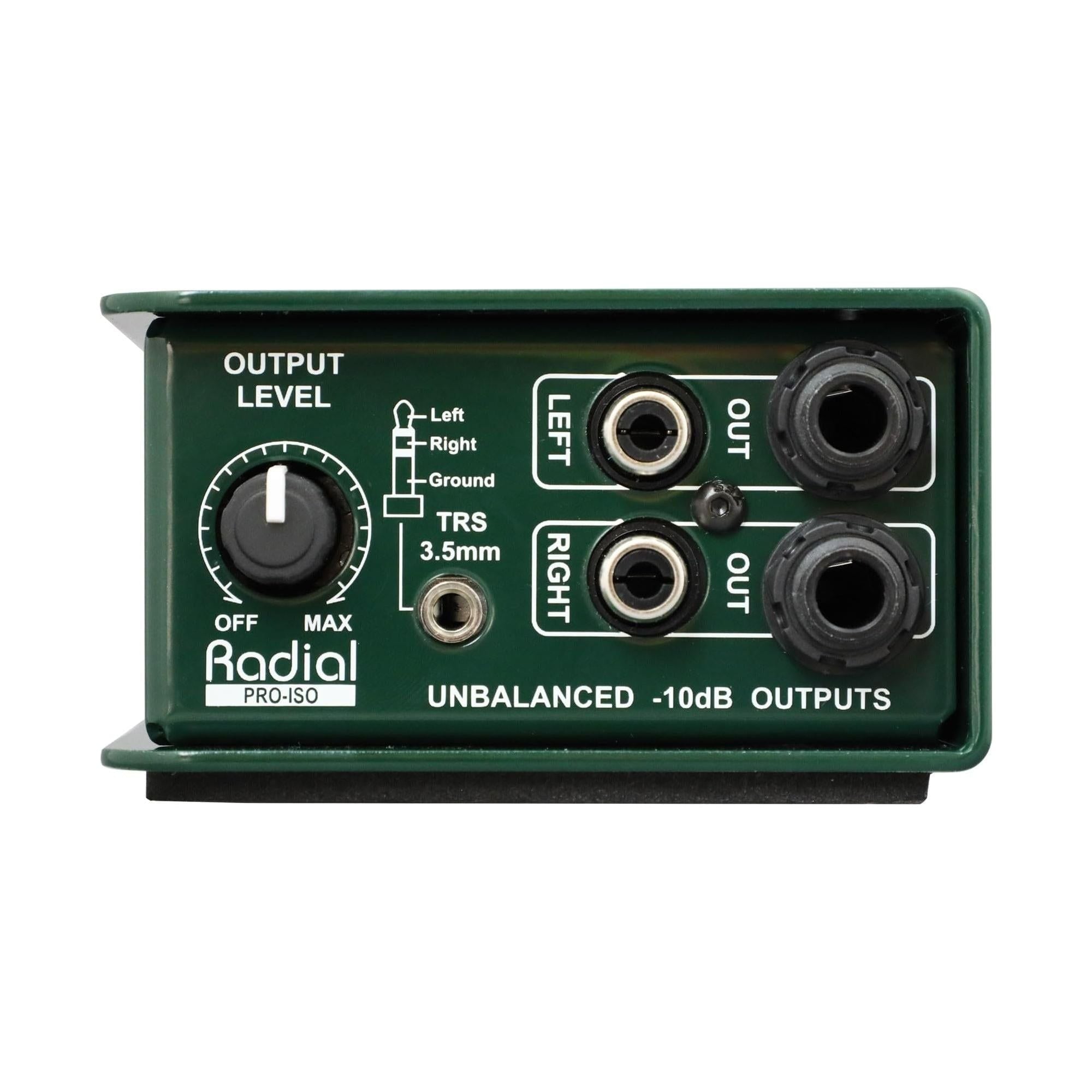 Radial Engineering PRO ISO Stereo Line Isolator +4dB to -10dB with Radial Transformer