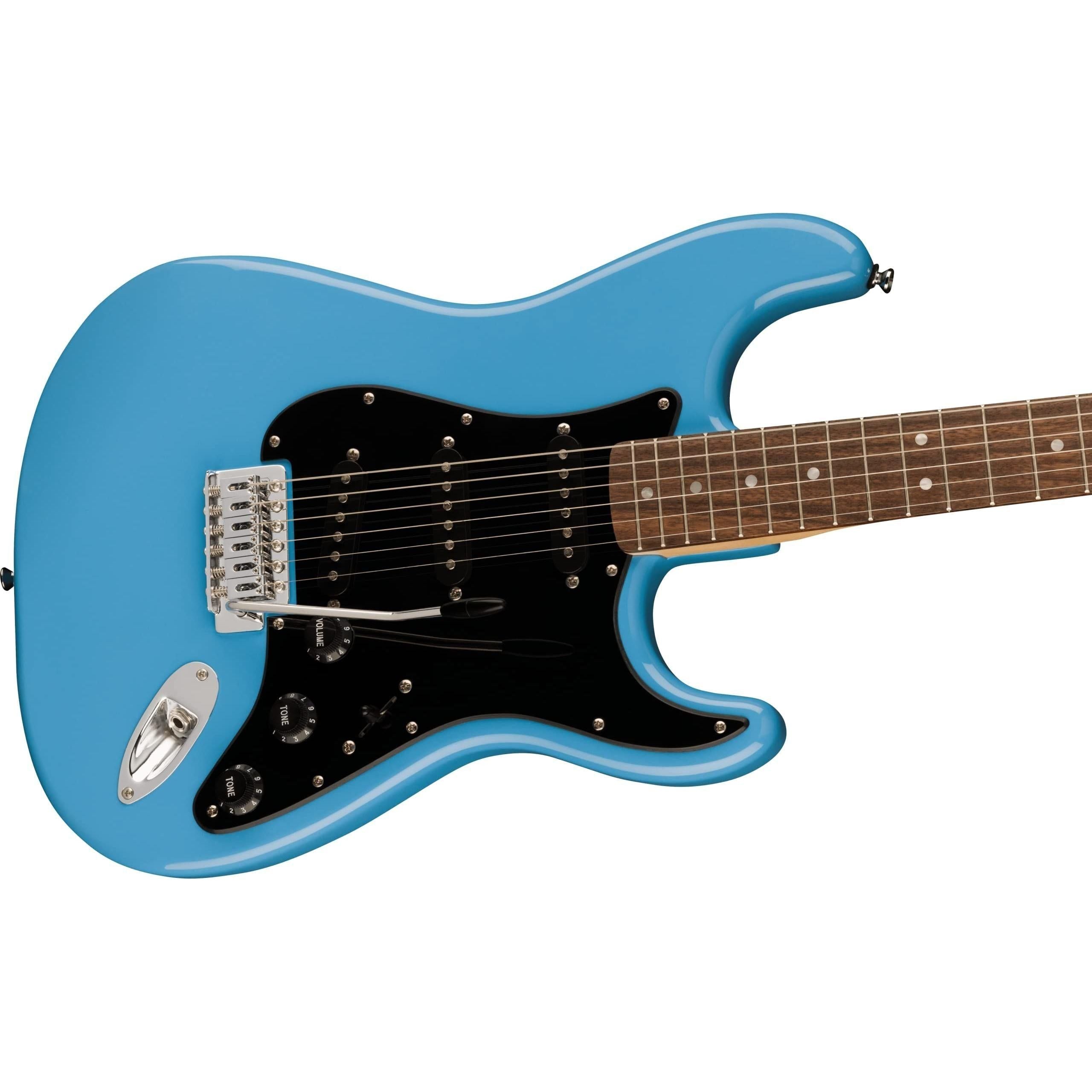 Squier Sonic Stratocaster Electric Guitar, with 2-Year Warranty, California Blue, Laurel Fingerboard, Black Pickguard