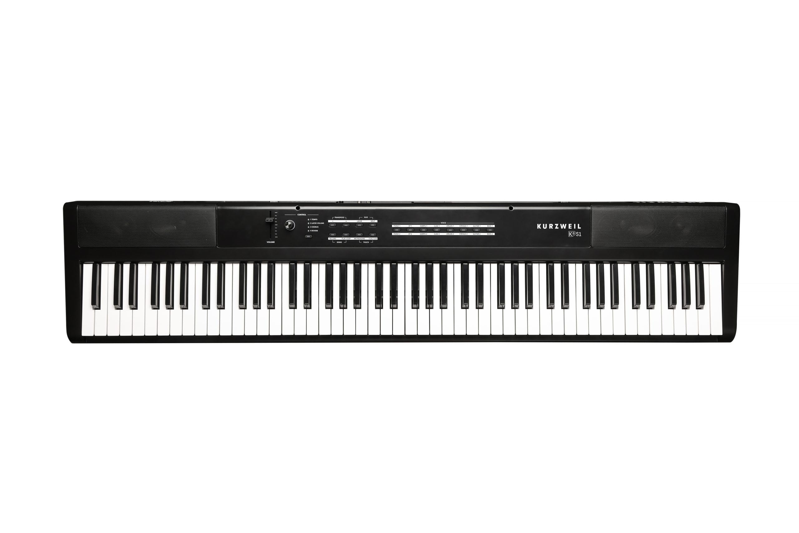 Kurzweil Ka S1 88-Key Semi-Weighted Hammer Action Digital Piano with 16 flagship Voices + Power Supply + Sustain Pedal (Black)