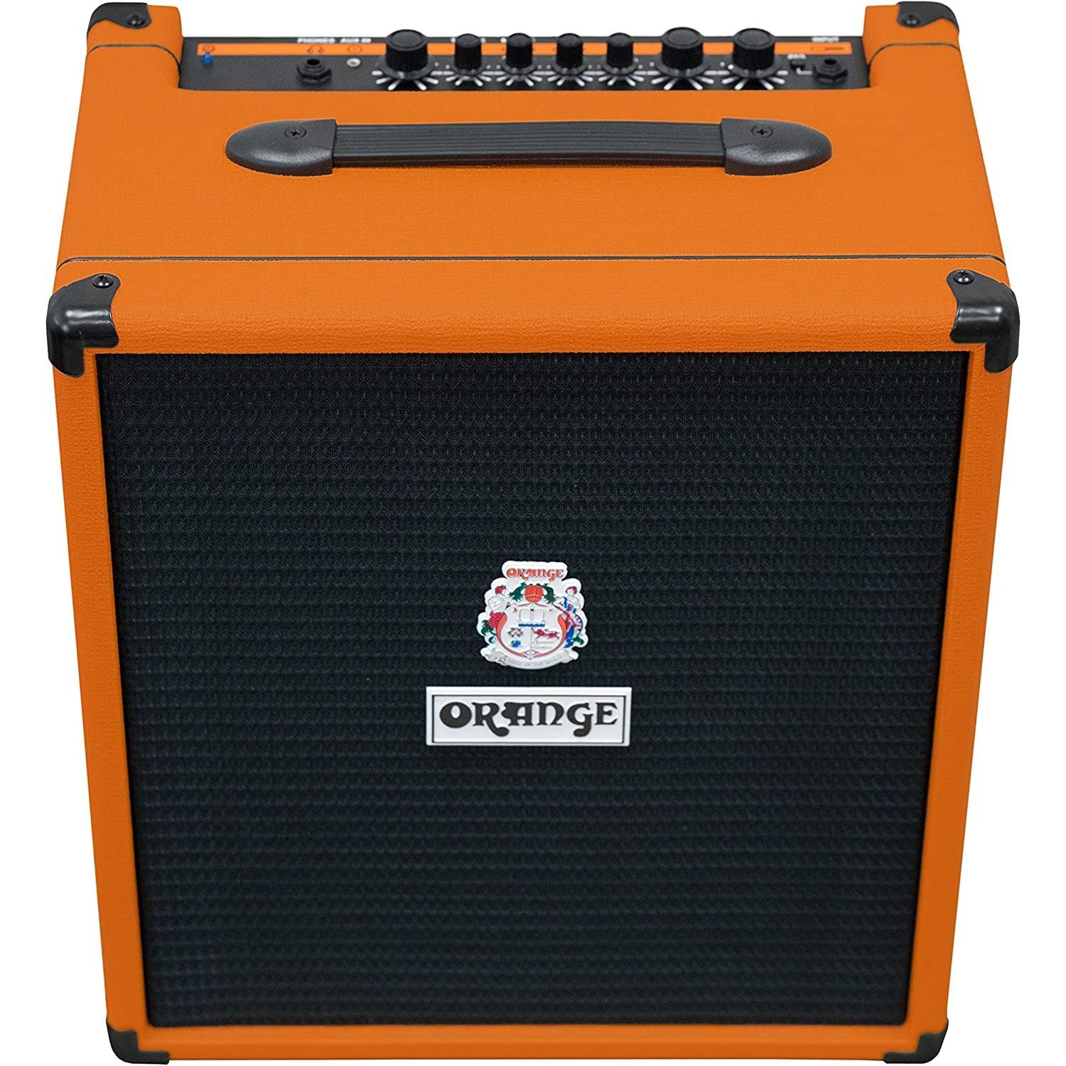 Orange Crush Bass 50-1x12 50-Watt Bass Combo Bundle w/Pig Hog 10' Instrument Cable, Power, 12x Guitar Picks, AC Adapter & Liquid Audio Polishing Cloth