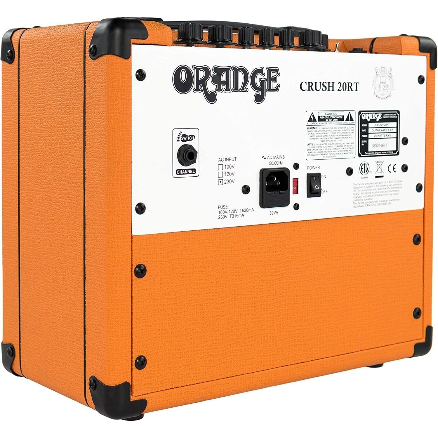 Orange Crush 20RT Guitar Combo Amplifier Bundle with Pig Hog Woven Instrument Cable and Liquid Audio Polishing Cloth (3 Items)