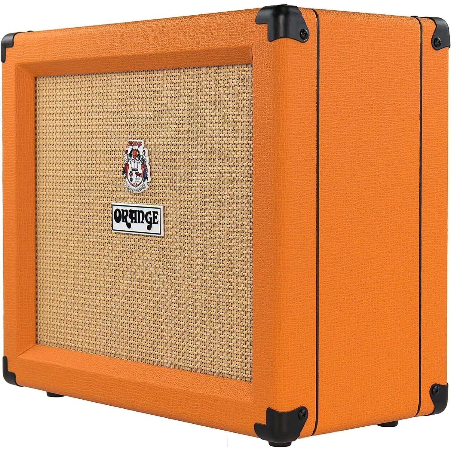 Orange Crush 35RT Guitar Combo Amplifier Bundle with Pig Hog 10ft Orange Woven Instrument Cable and Liquid Audio Polishing Cloth