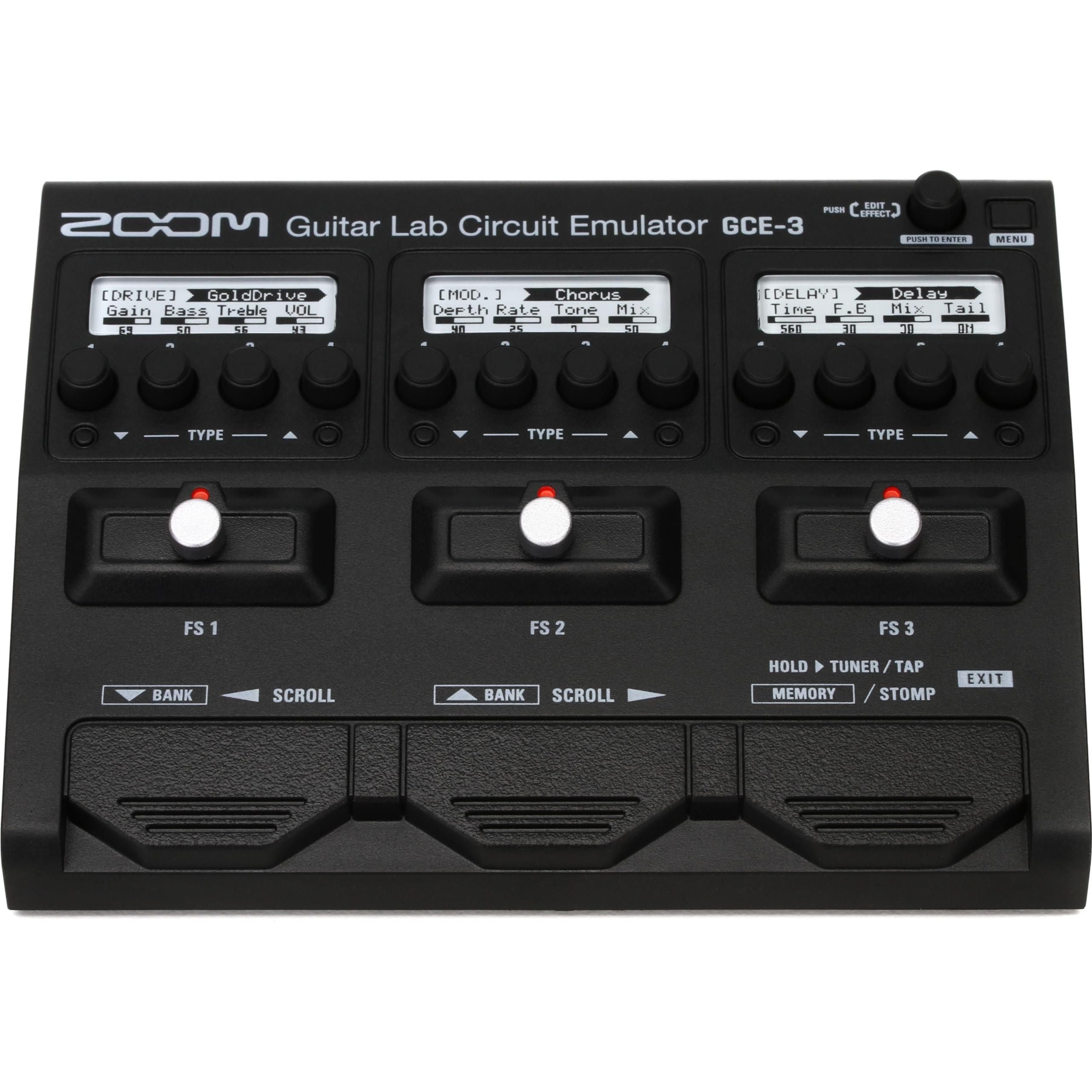 Zoom GCE-3 Guitar Lab Circuit Emulator, Compact USB Audio Interface for Emulation of Zoom Effects Processors using Guitar Lab Software