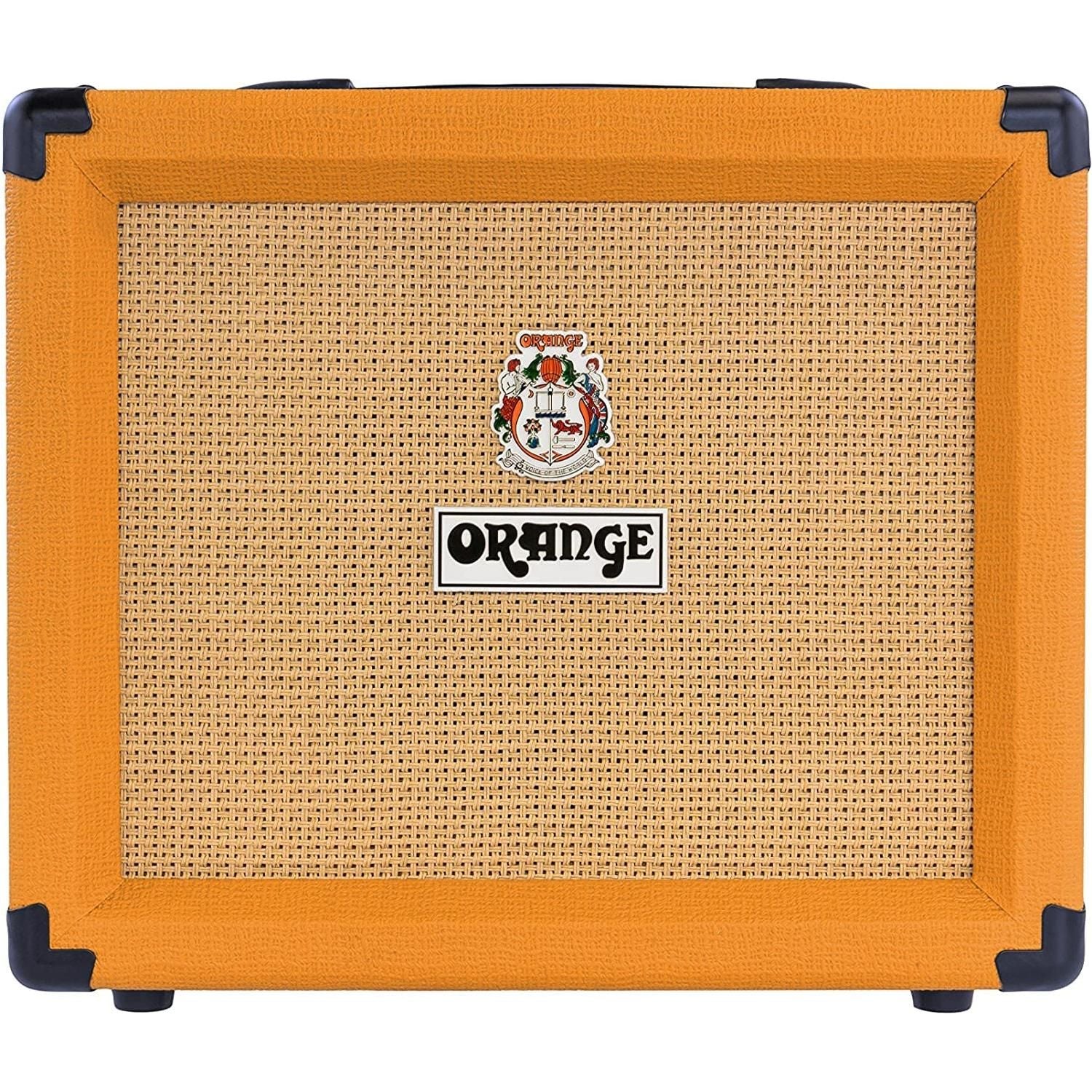 Orange Crush 20 Guitar Combo Amp Bundle w/ Pig Hog Woven Instrument Cable, Power Cable and Liquid Audio Polishing Cloth (3 Items)