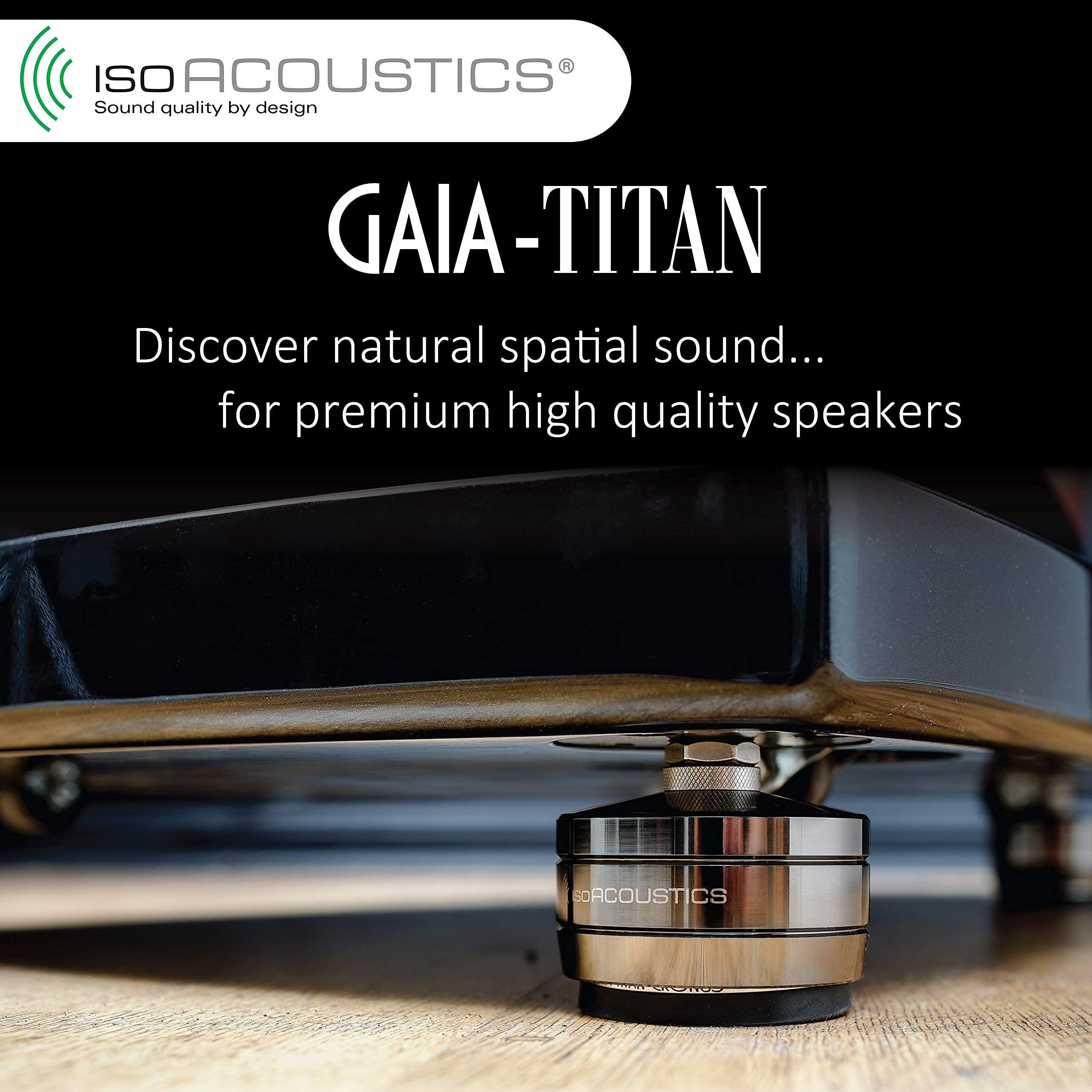 IsoAcoustics Gaia-Titan Series Isolation Feet for Speakers & Subwoofers (Set of 4)