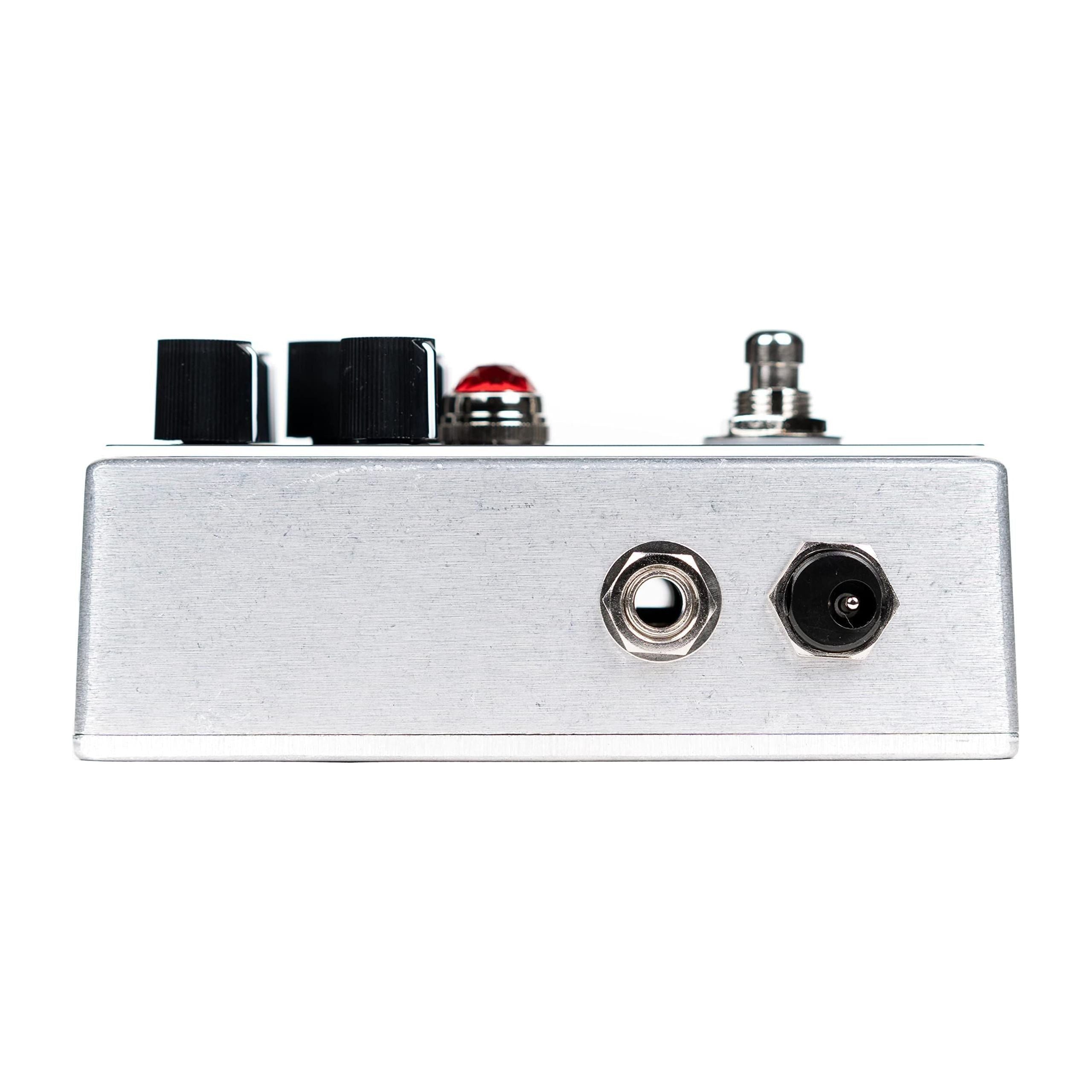 Spaceman Redstone: Germanium Preamp Guitar Effects Pedal - Silver Standard Edition with Volume, Gain and 3-Band Tone Stack Controls