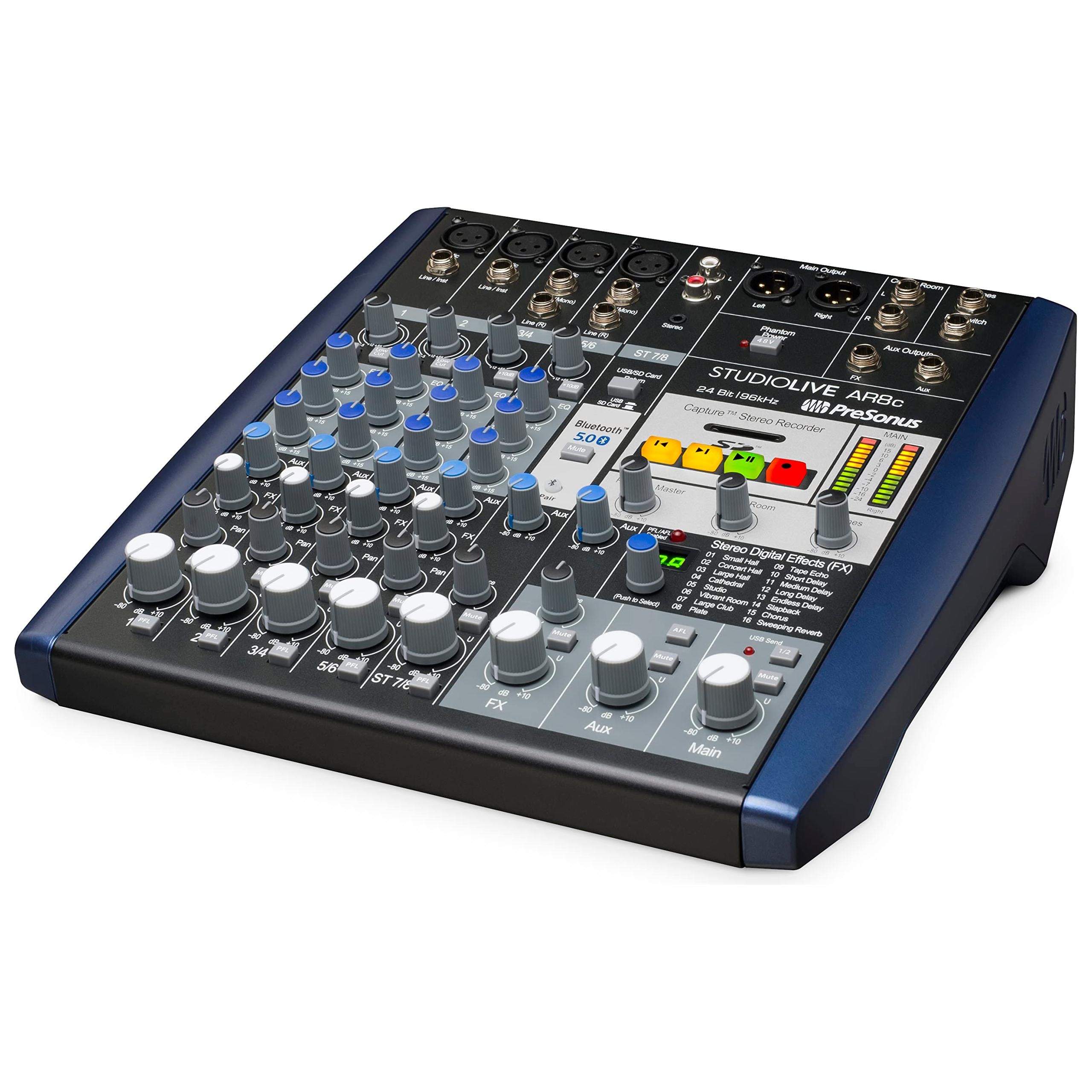 PreSonus StudioLive AR8c 8-Channel USB-C Hybrid Digital/Analog Performance Mixer, Unpowered