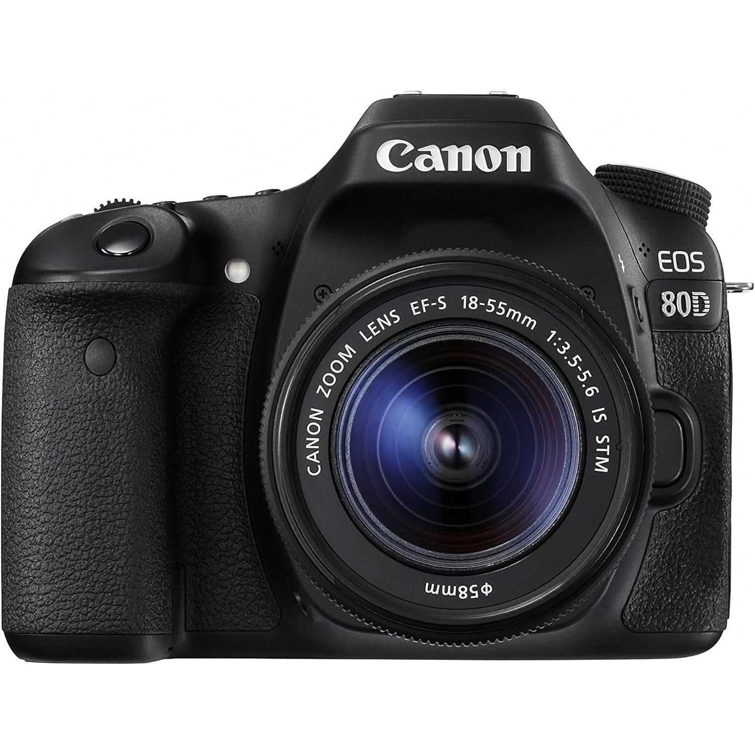 Canon EOS 80D Digital SLR Kit with EF-S 18-55mm f/3.5-5.6 Image Stabilization STM Lens (Black)