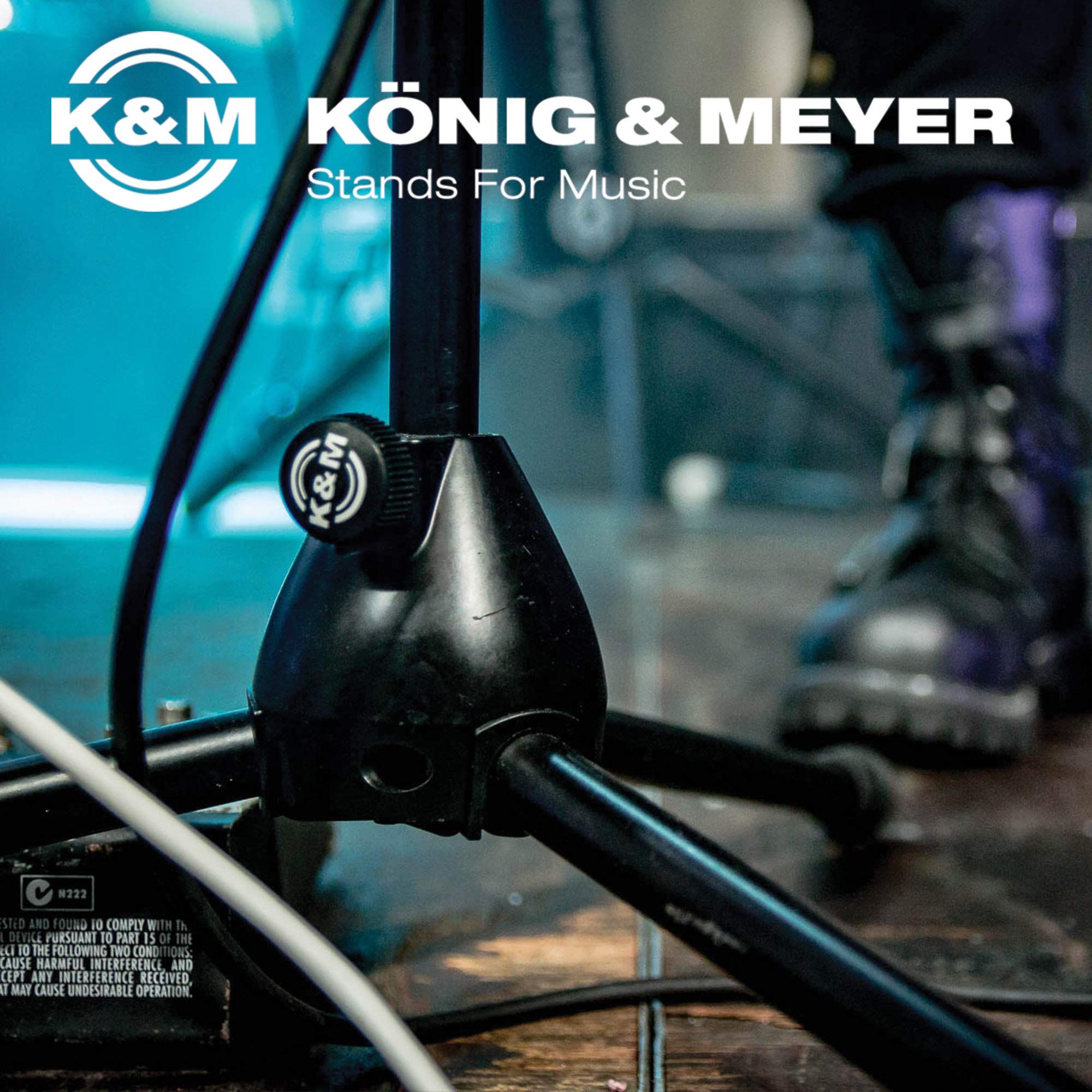 K&M König & Meyer - Microphone Stand - Medium Duty Weight Tripod - Folding Leg Base - Compact - Professional Grade - German Made