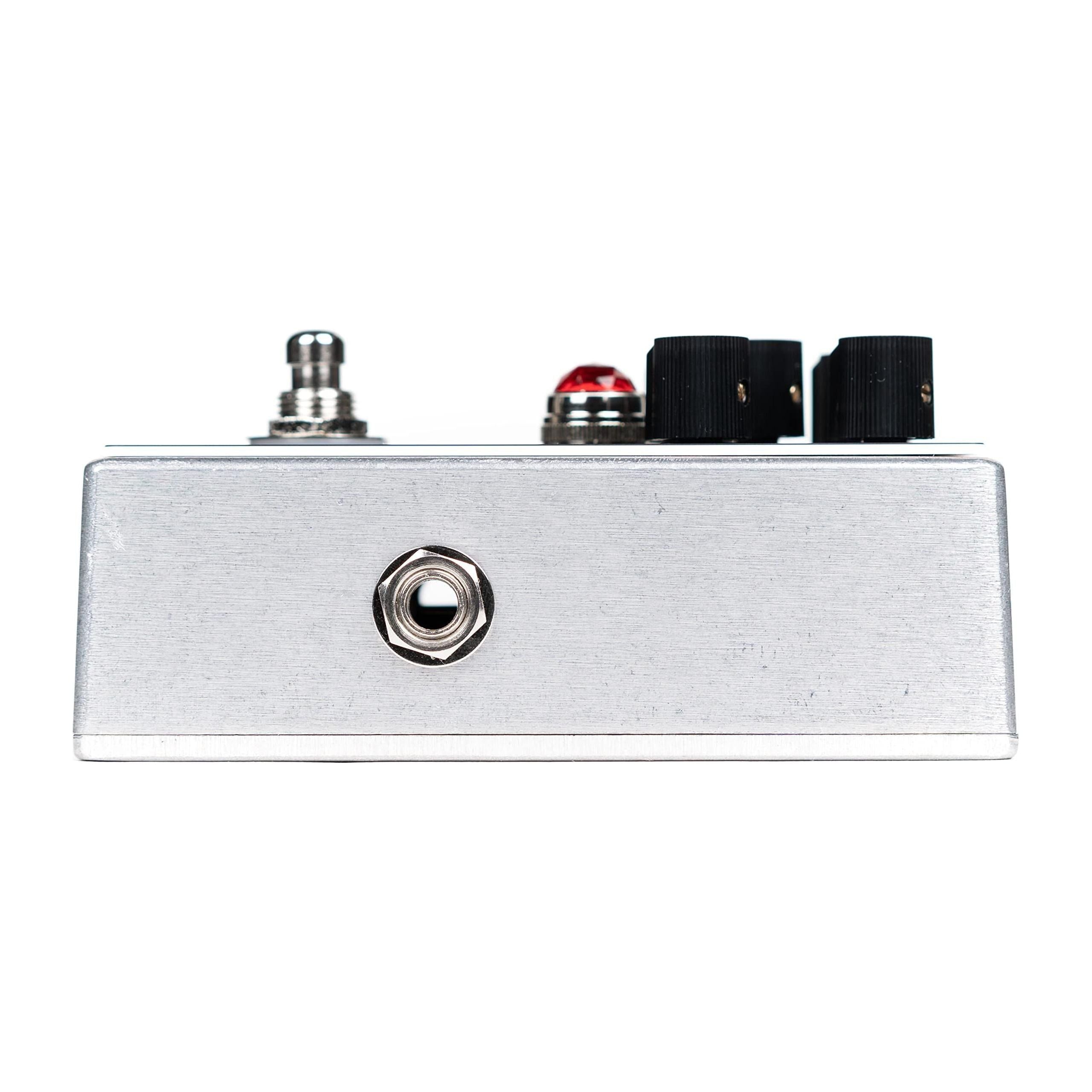 Spaceman Redstone: Germanium Preamp Guitar Effects Pedal - Silver Standard Edition with Volume, Gain and 3-Band Tone Stack Controls