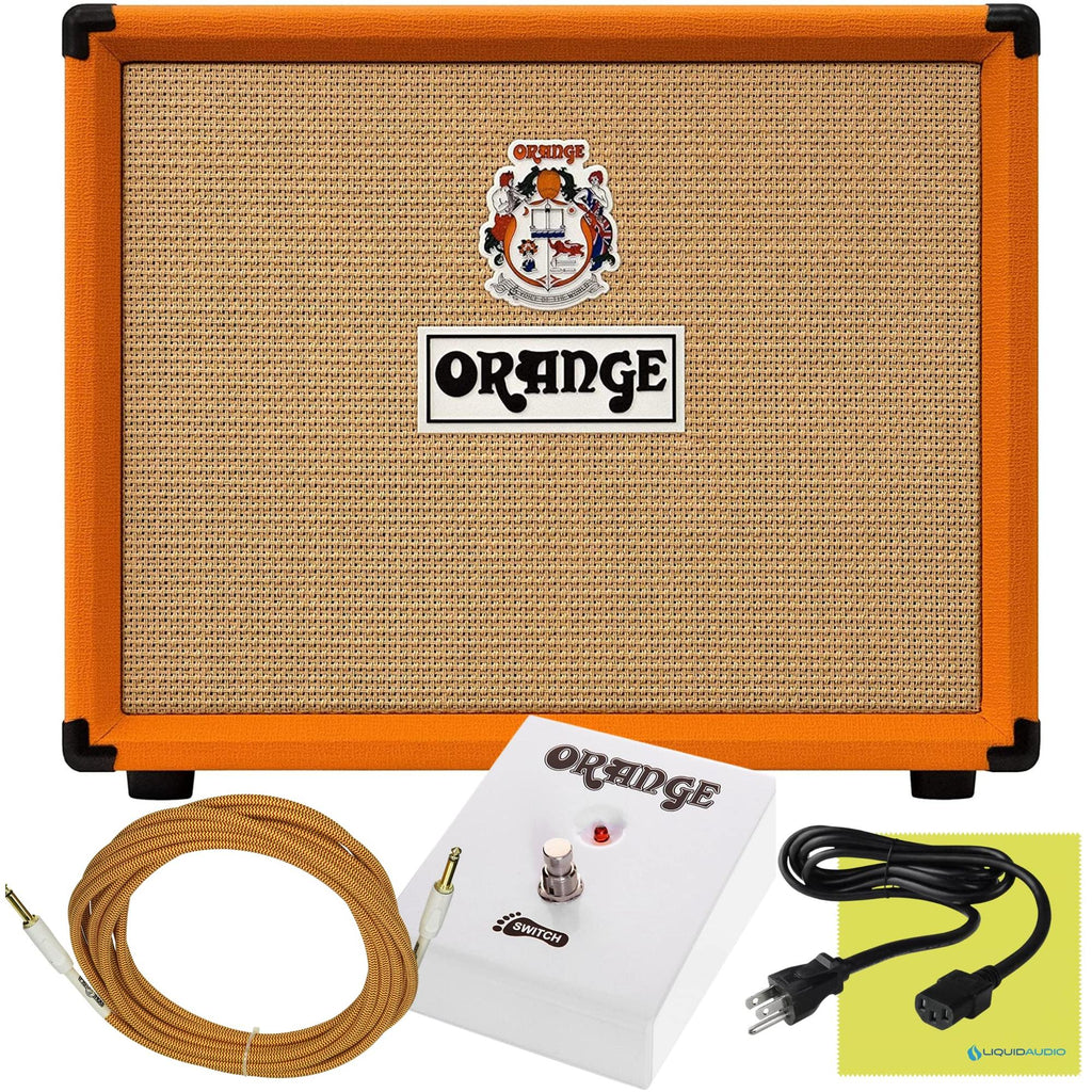 Orange Super Crush 100W Cab Amplifier Combo Bundle w/Orange FS1 Footswitch, Pig Hog 10' Instrument Cable, Power Cable & Liquid Audio Polishing Cloth