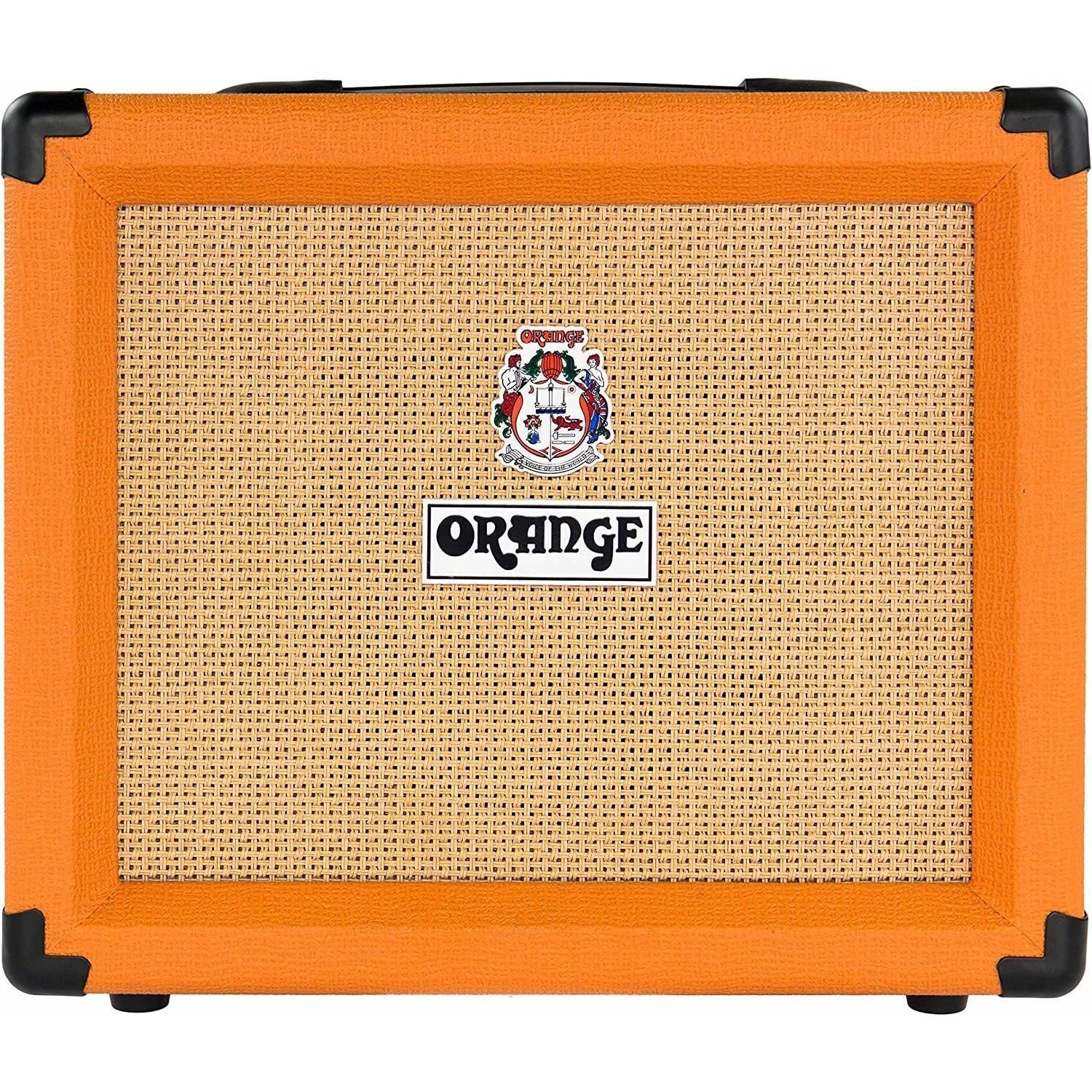 Orange Crush 20RT Guitar Combo Amplifier Bundle with Pig Hog Woven Instrument Cable and Liquid Audio Polishing Cloth (3 Items)