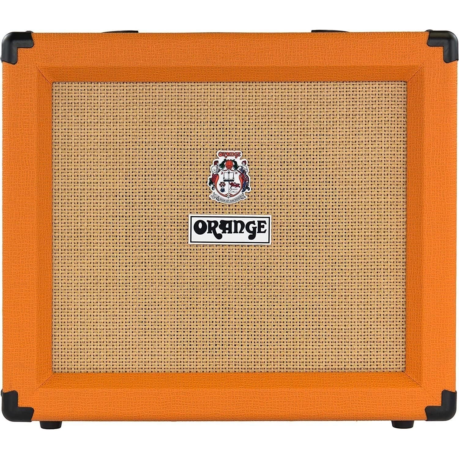 Orange Crush 35RT Guitar Combo Amplifier Bundle with Pig Hog 10ft Orange Woven Instrument Cable and Liquid Audio Polishing Cloth