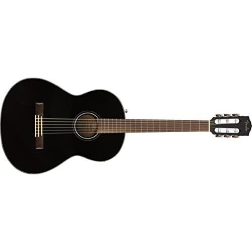 Fender CN-60S Concert Nylon String Acoustic Guitar, Black