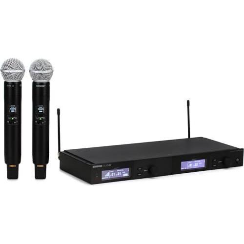 Shure SLXD24D/SM58 Dual Channel Wireless Microphone System with 2 SM58 Handheld Mics