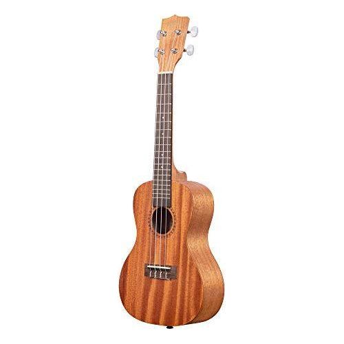 Kala Brand Music 15C Satin Mahogany Concert Ukulele Bundle with Bag, Tuner, Strap, and Strings (KA-15C-BNDL2006), Light Mahogany Stain