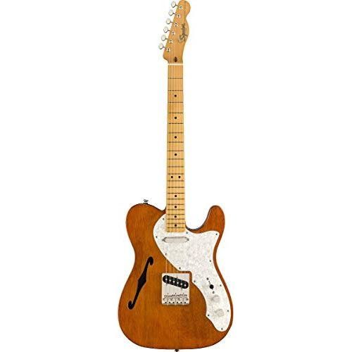 Squier Classic Vibe 60s Thinline Telecaster Electric Guitar, Natural, Maple Fingerboard