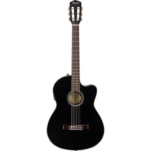 Fender CN-140SCE Thinline Concert Nylon String Acoustic Guitar, with 2-Year Warranty, Natural, with Case