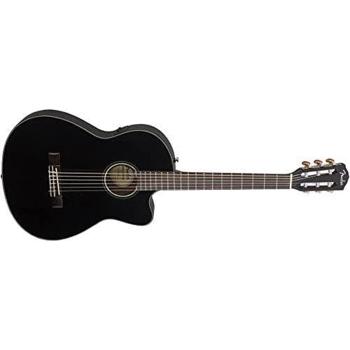 Fender CN-140SCE Thinline Concert Nylon String Acoustic Guitar, with 2-Year Warranty, Natural, with Case