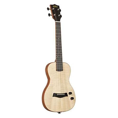 Kala Brand Music Solid Body Electric Flame Maple Tenor Ukulele (KA-SB-MAP-T_W/BAG)