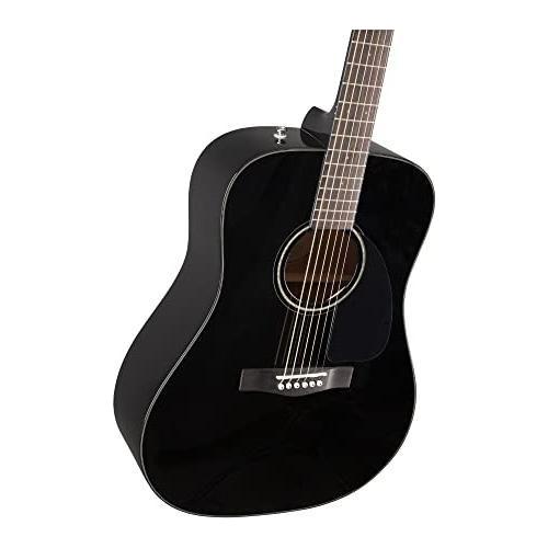 Fender Acoustic Guitar, with 2-Year Warranty, CD-60 Dreadnought V3 Classic Design with Rounded Walnut Fingerboard and Alloy Steel Strings, Glossed Black Finish, Spruce Top, Includes Hard-Shell Case