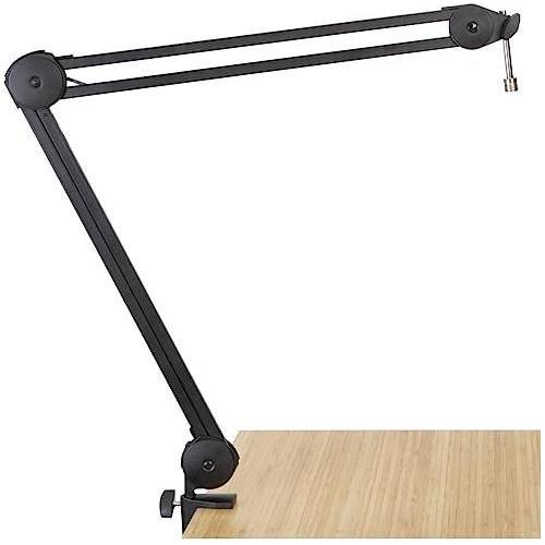 Gator Frameworks Deluxe Desk-Mounted Broadcast Microphone Boom Stand For Podcasts & Recording; Integrated XLR Cable (GFWBCBM3000)