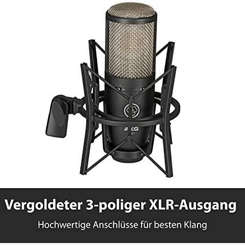 AKG Pro Audio P220 Vocal Condenser Microphone, Black, 6.00 x 8.00 x 12.00"