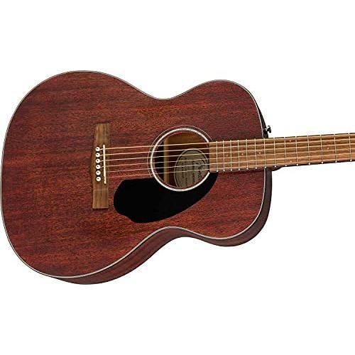 Fender CC-60S All-Mahogany Concert V2 Pack Acoustic Guitar, Natural, with Gig Bag and Accessories