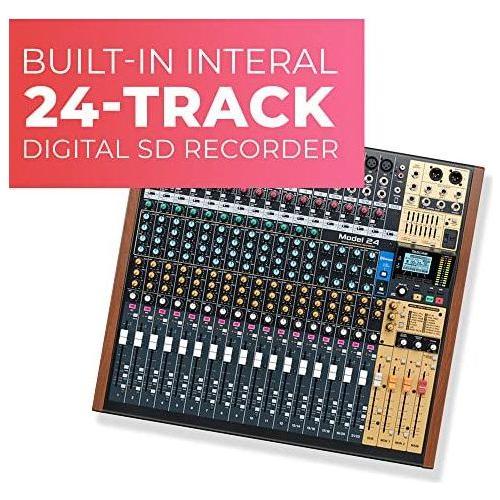 Tascam Model 24 24-track Multi-Track, Live Mixer and Recording Studio, Analog Mixer, Digital Recorder, USB Audio Interface