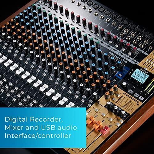 Tascam Model 24 24-track Multi-Track, Live Mixer and Recording Studio, Analog Mixer, Digital Recorder, USB Audio Interface