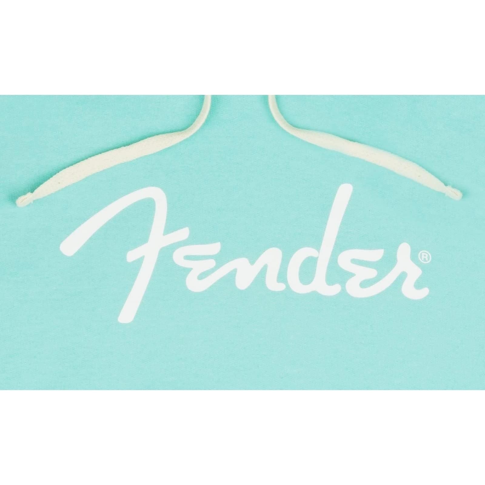 Fender Spaghetti Logo Hoodie, Daphne Blue, S